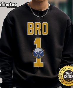 Official Buffalo Sabres Number 1 Bro Sweatshirt in blue, perfect for fans showing team pride during games or casual outings.
