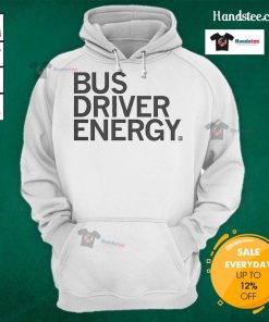 Official Bus Driver Energy Grey Hoodie featuring a stylish design, perfect for comfort and style on the road.