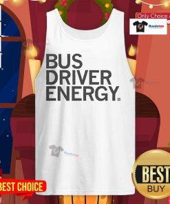 Official Bus Driver Energy Grey Tank Top featuring bold graphic design, perfect for a stylish and comfortable look.