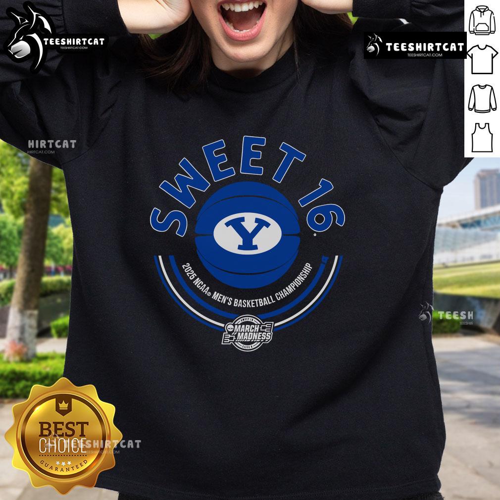 Official Byu Basketball 2025 Sweet Sixteen Sweatshirt Official BYU Basketball 2025 Sweet Sixteen Sweatshirt featuring team colors and logo, perfect for fans celebrating the victory.