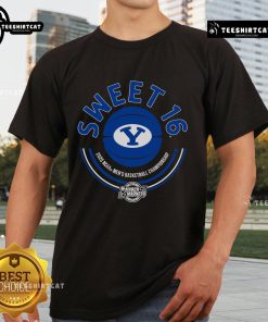 Official BYU Basketball 2025 Sweet Sixteen T-Shirt featuring team colors and logo, perfect for fans celebrating the milestone.