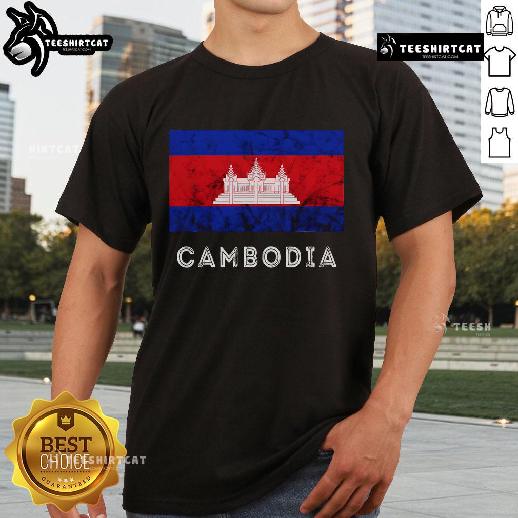 Official Cambodia Royal Palace Cambodian Flag Kampuchean Roots T Shirt Official Cambodia Royal Palace T-Shirt featuring Cambodian flag and Kampuchean roots design, perfect for culture enthusiasts.