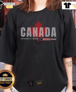 Official Canada Montreal Authentic Wear Ladies Tee in vibrant colors, perfect for casual outings and showing Canadian pride.