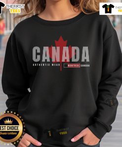 Official Canada Montreal authentic wear sweatshirt in navy with logo, perfect for casual style and warmth.
