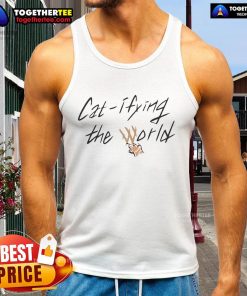 Official Cat Ifying The World Tank Top featuring a playful cat design, perfect for cat lovers and summer fashion.