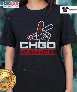 Alt Text: Official CHGO South Side Baseball ladies tee featuring a stylish design for female fans of Chicago baseball.