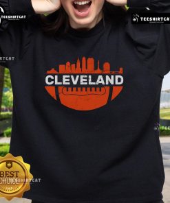 Alt Text: Official Cleveland Ohio football city logo sweatshirt featuring bold graphics and a cozy design for fans.