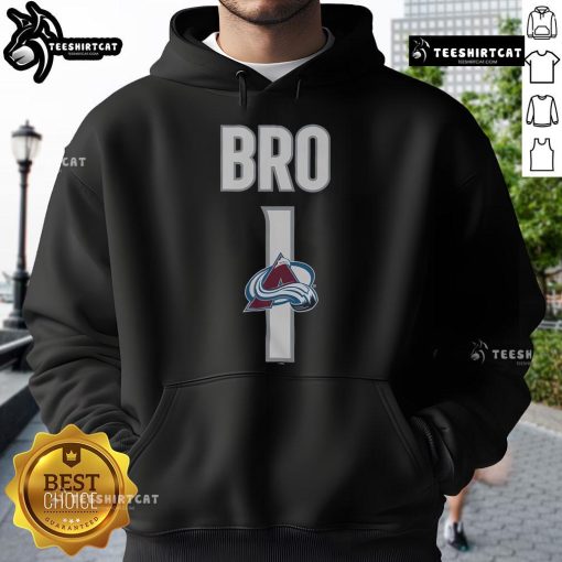 Official Colorado Avalanche Number 1 Bro Hoodie featuring team logo and vibrant colors for fans and collectors.