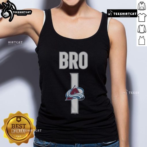 Official Colorado Avalanche Number 1 Bro Tank Top featuring team logo and vibrant colors for fans and athletes.
