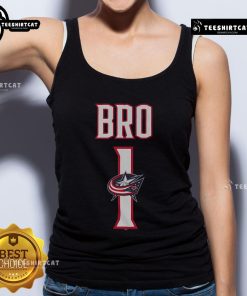 Official Columbus Blue Jackets Number 1 Bro Tank Top featuring team colors and logo, perfect for fans and summer wear.