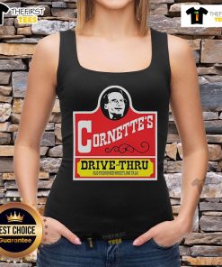 Official Cornettes Drive Thru Old Fashioned Wrestling Talk Tank Top featuring vintage wrestling graphics and bold design.