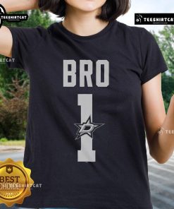 Official Dallas Stars Number 1 Bro Ladies Tee showcasing team pride with stylish design and vibrant colors.
