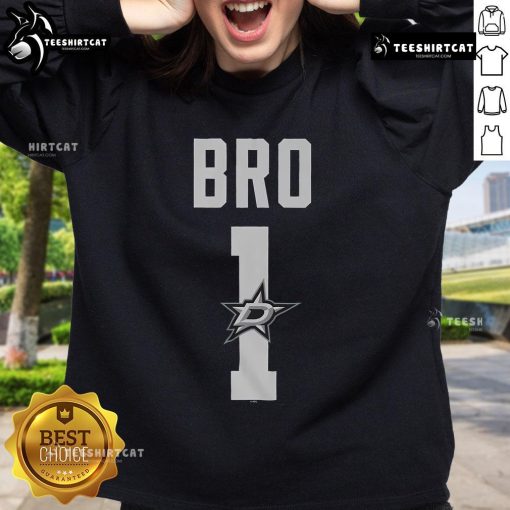 Official Dallas Stars Number 1 Bro Sweatshirt featuring team colors and logo, perfect for fans and game day wear.