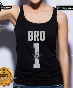 Official Dallas Stars Number 1 Bro Tank Top featuring team colors and logo, perfect for fans supporting their team.