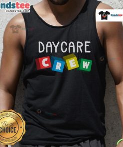 Official Daycare Crew Childcare Provider Tank Top featuring a playful design, perfect for daycare staff and childcare professionals.