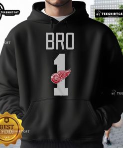 Official Detroit Red Wings Number 1 Bro Hoodie featuring team logo and vibrant colors for fans and sports enthusiasts.