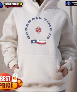 Official Dlls Baseball Time in Texas hoodie showcasing a stylish design for fans of Texas baseball.