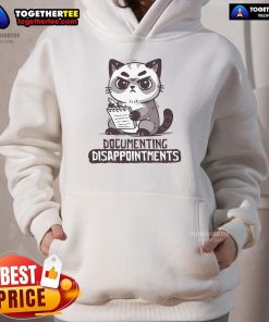 Official Documenting Disappointments Hoodie in black, featuring a stylish graphic design, perfect for casual wear.