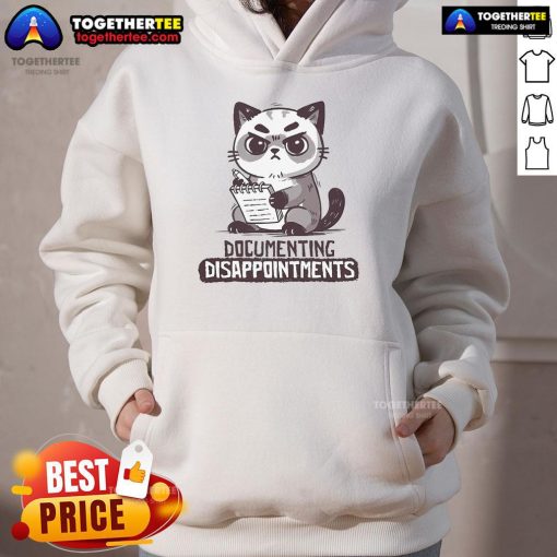 Official Documenting Disappointments Hoodie in black, featuring a stylish graphic design, perfect for casual wear.