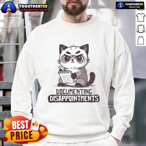 Alt Text: Cozy Official Documenting Disappointments Sweatshirt in soft fabric, perfect for casual wear and expressing your feelings.