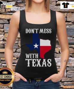 Official Don't Mess With Texas tank top featuring a Texas map design, perfect for proud Texans and summer wear.