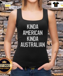Official Dual Citizenship: Kinda Australia, Kinda American Citizen Pride Tank Top showcasing patriotic designs.