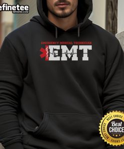 Official Emergency Service Heartbeat Paramedic Medical Hoodie in black, perfect for healthcare professionals and enthusiasts.