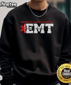 Alt Text: Official Emergency Service Heartbeat Paramedic Medical Sweatshirt featuring a heartbeat line design for EMS professionals.