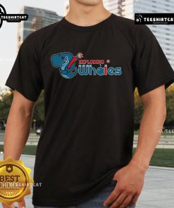 Alt Text: Official Eugene Emeralds Exploding Whales T-Shirt featuring vibrant graphics and team logo for fans and collectors.