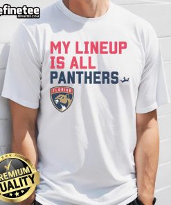 Official Florida Panthers My Lineup T-Shirt featuring team colors and logo, perfect for fans and game day attire.