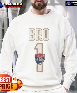 Alt Text: Official Florida Panthers Number 1 Bro Sweatshirt featuring team colors and logo, perfect for fans and game day.