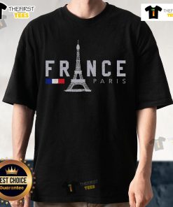 Official France Paris T-Shirt featuring the French flag and Eiffel Tower design, perfect for travel and fashion enthusiasts.