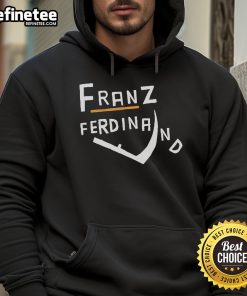 Official Franz Ferdinand logo hoodie featuring a stylish design, perfect for fans of the band and casual wear.
