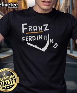 Official Franz Ferdinand Logo T-Shirt featuring bold logo design on a stylish black cotton fabric.