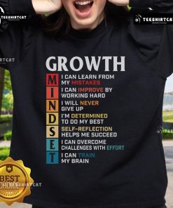 Motivational sweatshirt featuring the official growth mindset definition and inspirational quote design for personal development.