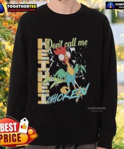 Official Heihei Don't Call Me Chicken sweatshirt featuring a vibrant design and cozy fit, perfect for fans of Moana.