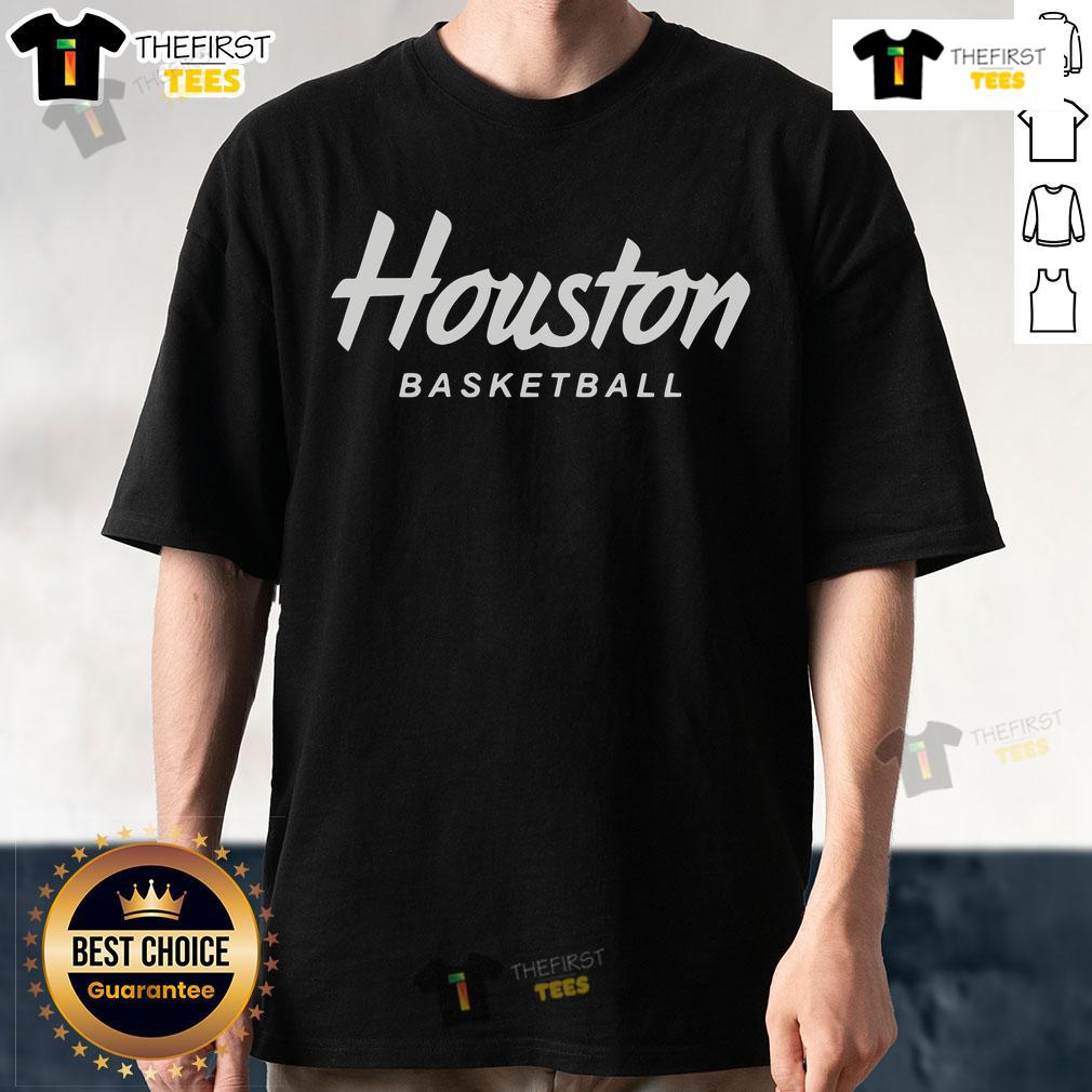 Official Houston Basketball Logo Stack T Shirt Official Houston Basketball Logo Stack T-Shirt featuring bold team logos on a stylish tee, perfect for fans.