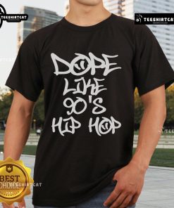 Alt Text: Official I Love 90s Hip Hop t-shirt featuring bold graphics celebrating 90s hip hop culture and style.