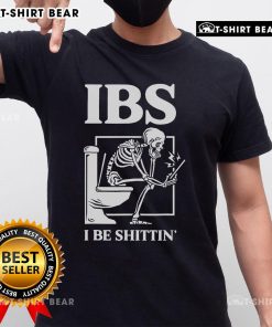 Official Ibs I Be Shittin' Skeleton T-Shirt featuring a playful skeleton design, perfect for humor and casual wear.