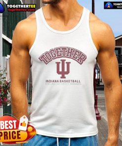 Alt Text: Official Indiana University Hoosiers Together Indiana Basketball 2025 tank top featuring vibrant team colors and logo.