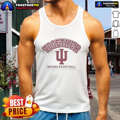 Alt Text: Official Indiana University Hoosiers Together Indiana Basketball 2025 tank top featuring vibrant team colors and logo.