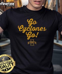 Official Iowa State Go Cyclones T-Shirt featuring the team slogan, perfect for fans and supporters of Iowa State athletics.