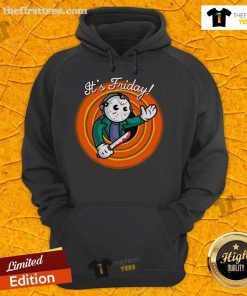 Alt Text: Official Friday the 13th hoodie featuring Jason Voorhees, perfect for fans of horror and movie memorabilia.