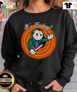Official It's Friday Jason Friday The 13th sweatshirt featuring iconic horror graphics, perfect for fans of the franchise.