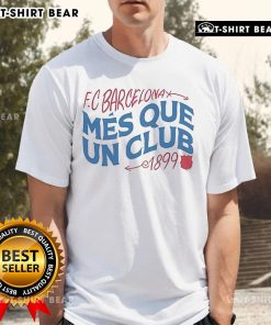 Alt Text: Official Lamine Yamal FC Barcelona Mes Que Un Club 1899 T-shirt featuring iconic team colors and logo.