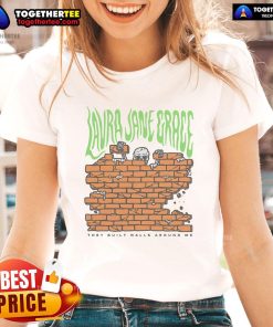 Official Laura Jane Grace 'Walls They Built Around Me' Skeleton Ladies Tee featuring unique graphic design.