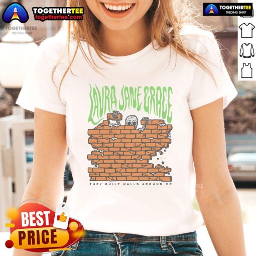 Official Laura Jane Grace 'Walls They Built Around Me' Skeleton Ladies Tee featuring unique graphic design.