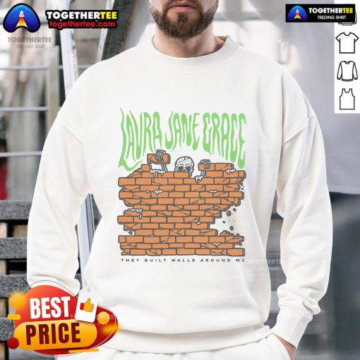 Laura Jane Grace 'Walls They Built Around Me' skeleton sweatshirt featuring unique graphic design and bold colors.