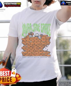 Alt Text: Official Laura Jane Grace 'Walls They Built Around Me' Skeleton T-Shirt featuring unique graphic design.