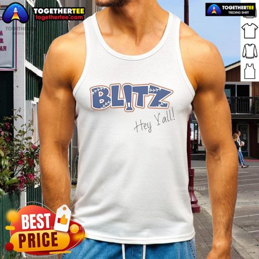 Alt Text: Official Logan Durrance Hey Yall Blitz Tank Top featuring a stylish design and comfortable fit for casual wear.